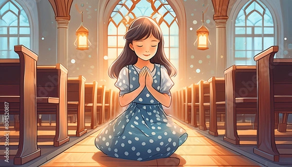 Obraz 기도하는 여자아이