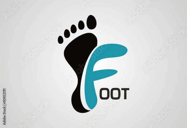 Obraz Foot creative logo vector