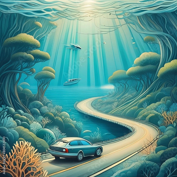 Obraz 바다속 해안도로 