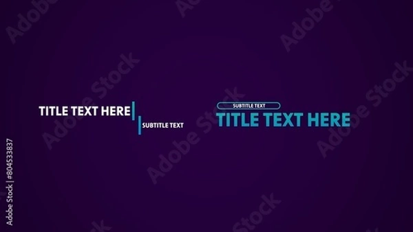 Fototapeta Clean Modern Lower Thirds Bundle