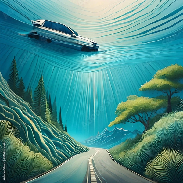 Obraz 바다아래 수중 도로