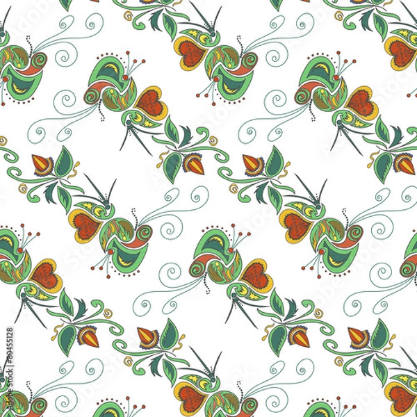 Fototapeta Seamless bright and colorful pattern.