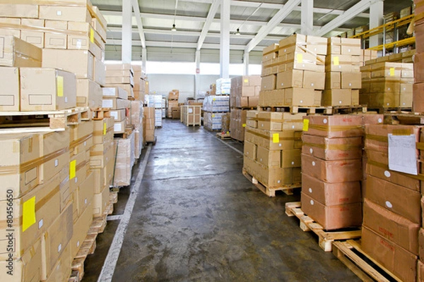 Fototapeta Warehouse corridor