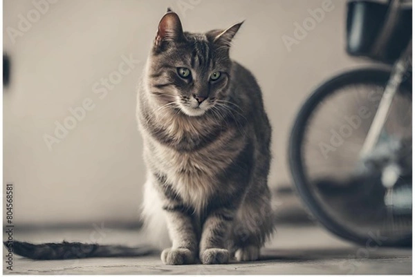 Fototapeta cat sit and looking for some thing