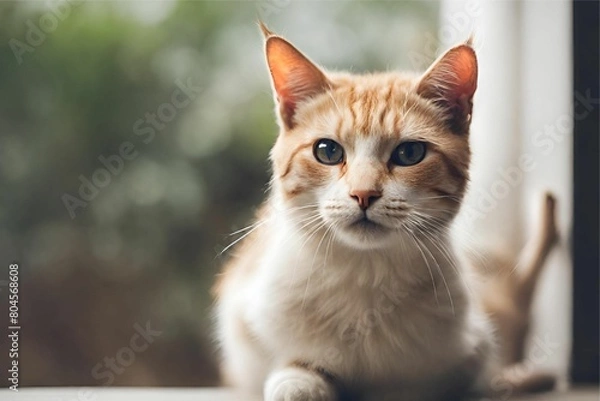 Fototapeta cat sit and looking for some thing