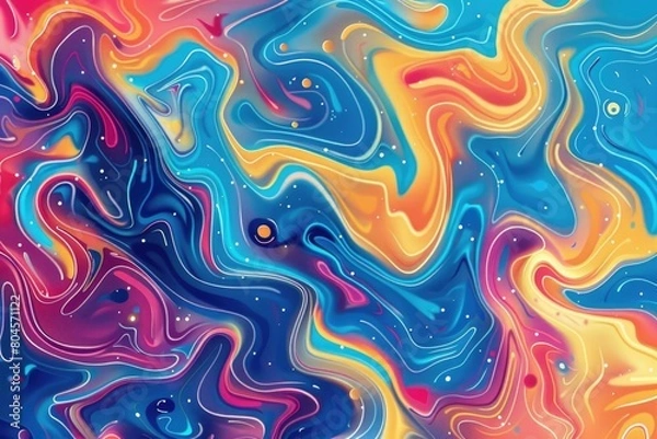 Fototapeta Vibrant swirls and bubbles create a stunning backdrop. Perfect for artistic projects