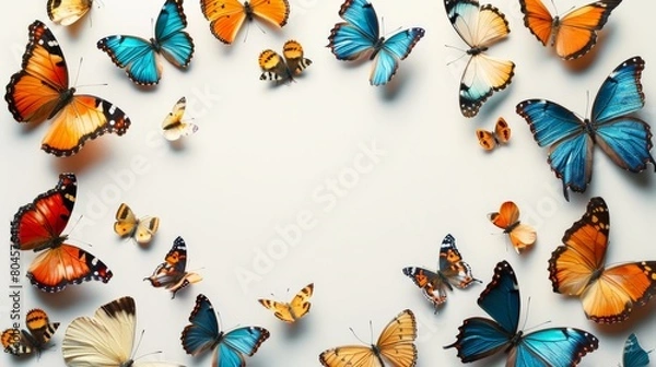 Fototapeta Group of Butterflies Flying in a Circle