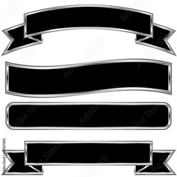 Obraz Black Banner Icon Set