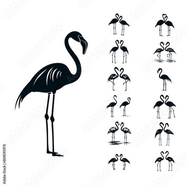 Obraz Elegant Avian Ascendance: Exploring the Flamingo Vector Bundle