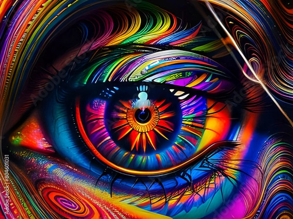 Obraz Colorful eye art