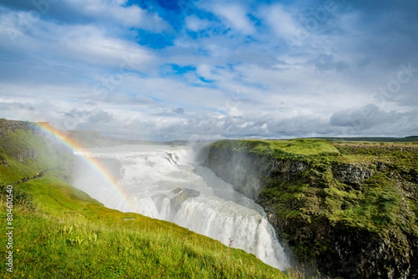 Fototapeta spectacular Gullfoss waterfall in Iceland