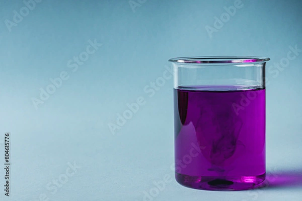 Obraz potassium permanganate solution on a blue background