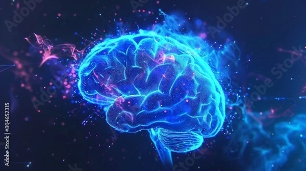 Obraz digital blue light human brain