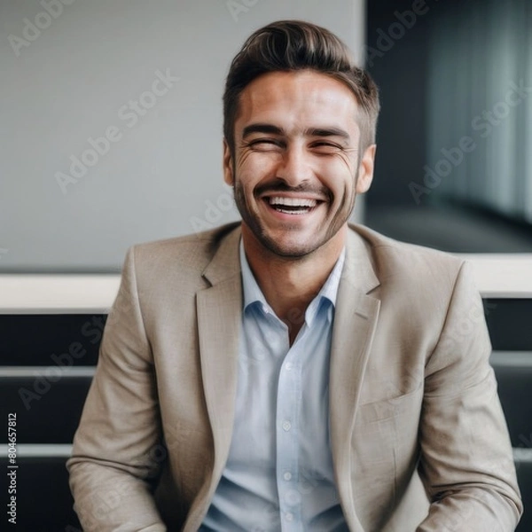 Obraz close up portrait of a smiling Human