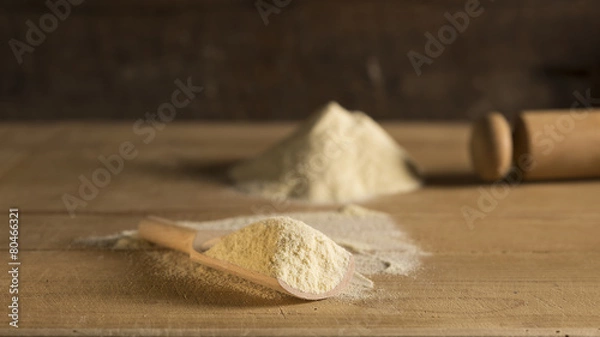 Obraz farina ingrediente su legno