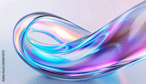 Obraz Flowing blue and purple waves in an abstract design for wallpaper or illustration