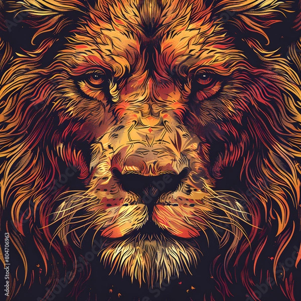 Obraz lion head illustration