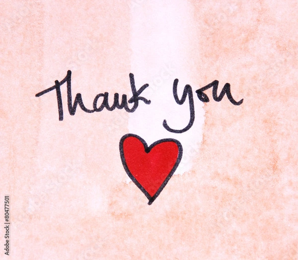 Obraz thank you message