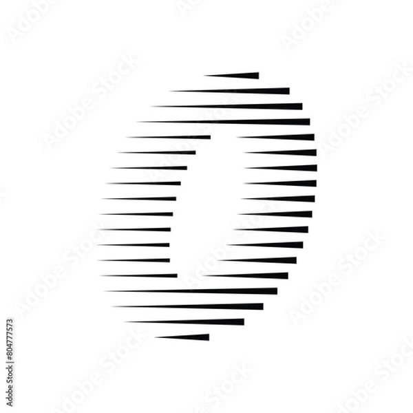 Obraz Number 0 with Abstract Line Pattern
