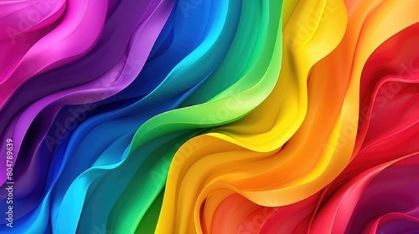 Obraz Celebratory abstract background in honor of LGBT Pride Month, Ai Generated.