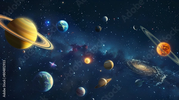 Fototapeta planets in outer space