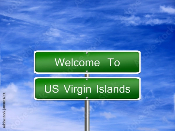 Obraz US Virgin Islands Sign