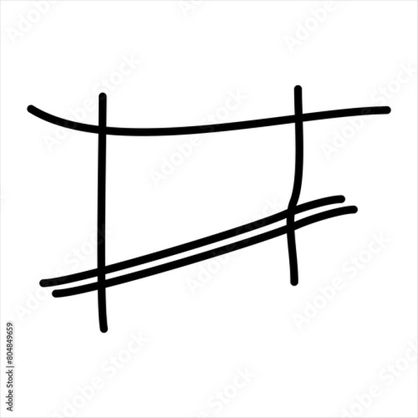 Obraz Modern scrible abstract line vector element