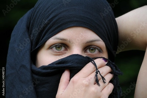 Obraz Frau mit Kopftuch