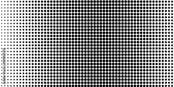 Fototapeta Halftone dotted background. Halftone effect vector pattern. Circle dots isolated on the white background.dots