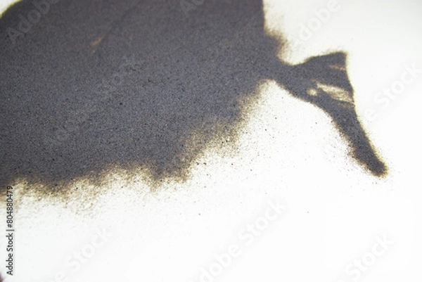 Obraz brown sand on white background