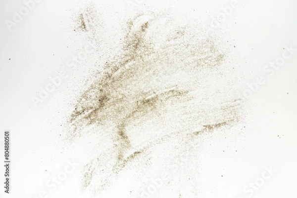 Obraz brown sand on white background