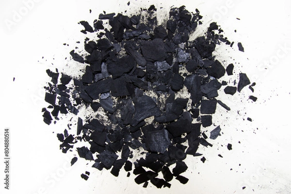 Obraz coal isolated on white background