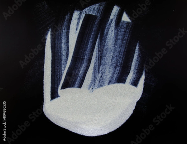 Obraz abstract white dust on a black background.