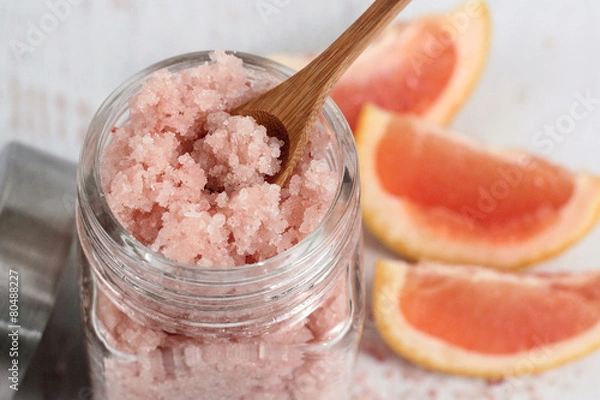 Fototapeta Citrus Himilayan Salt Scrub for Spa