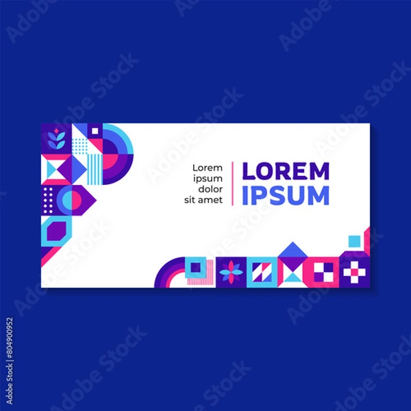 Fototapeta Abstract Geometric Mosaic Banner Background Design