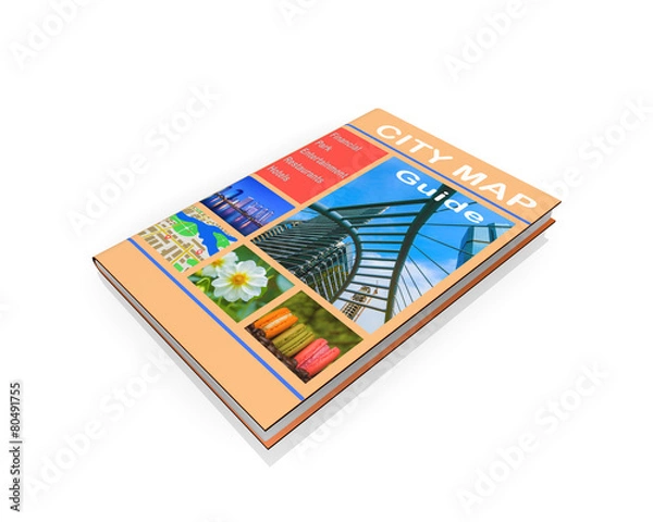 Fototapeta Przewodniki turystyczne na na białym tle