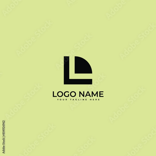 Fototapeta Abstract letter LD, DL Modern Minimal logo design