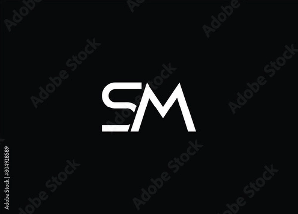 Obraz SM modern logo design and creative logo