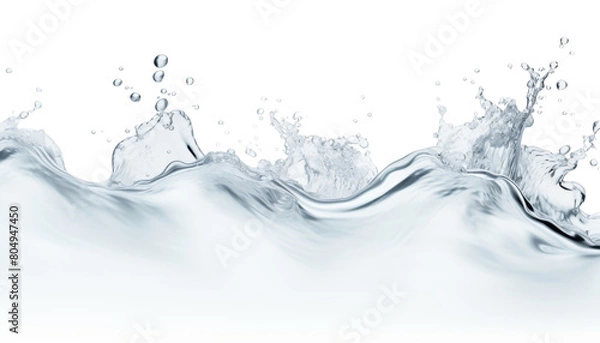 Fototapeta splash of water isolated on transparent background cutout
