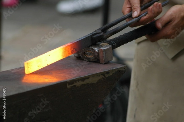 Obraz zaczerwienione żelazo w kowalu