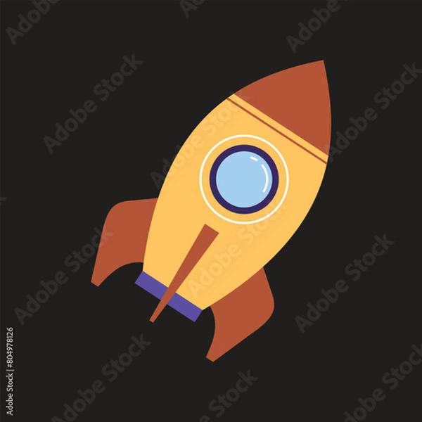 Obraz Spaceship icon in flat design
