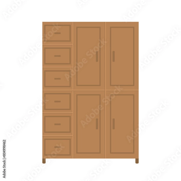 Obraz Flat closet icon. Isolated cabinet