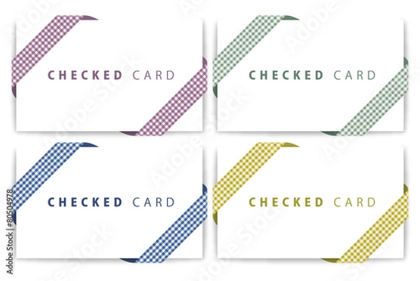 Obraz メモカードチェック柄