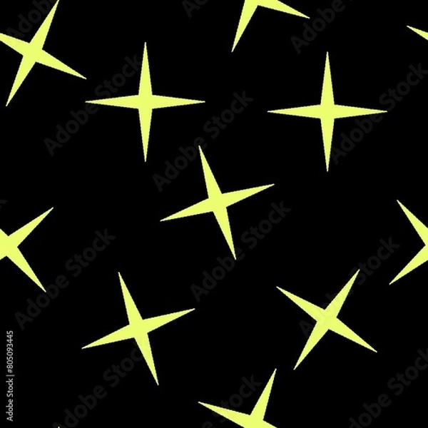 Fototapeta set of stars seamless abstract pattern background fabric fashion design print wrapping paper digital illustration art texture textile wallpaper apparel image 