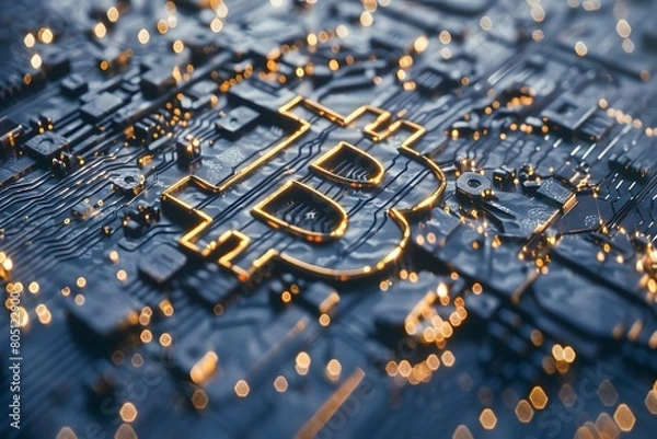 Fototapeta Technology bitcoin , AI generated