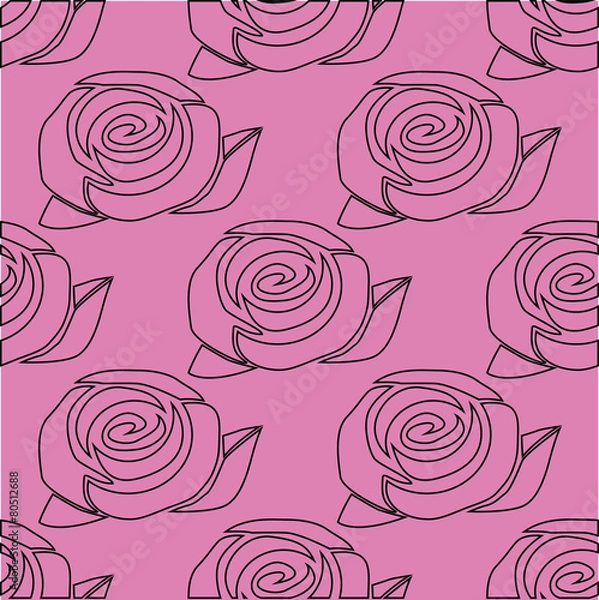 Fototapeta Seamless roses pattern