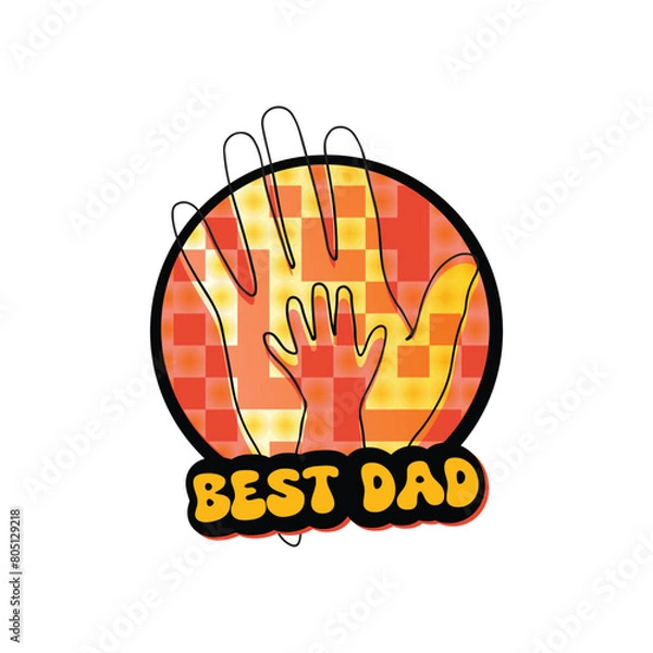 Obraz father vector art tshirt design