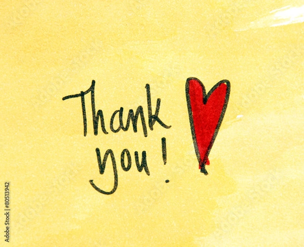 Obraz thank you message