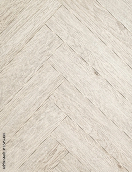 Fototapeta Laminate of light beige color with delicate shades of gray, imitating the texture of natural wood.