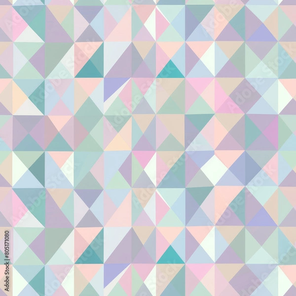 Fototapeta A geometric triangle seamless pattern background.